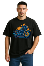 MotorCycleBlue - Black front