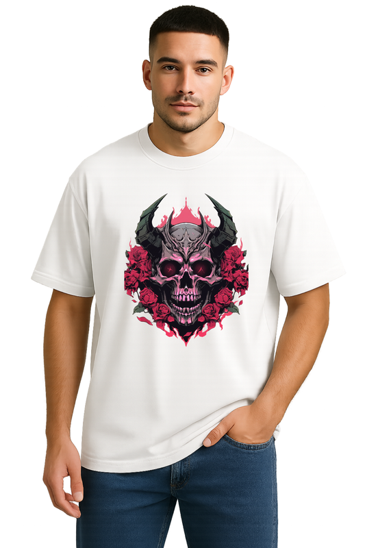 SkullHorn - White front