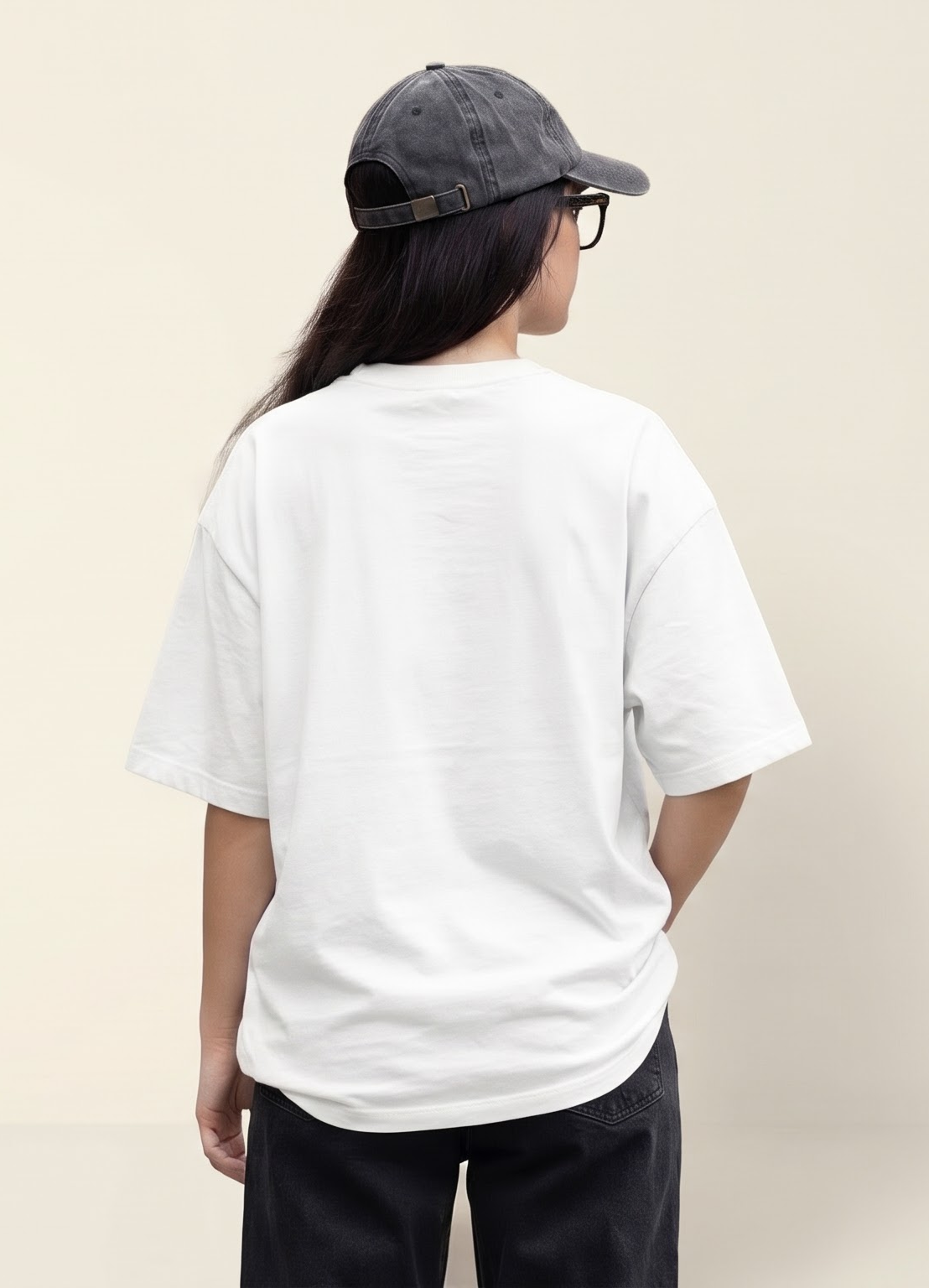 Continuum Oversized Cotton white T shirt