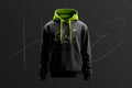 Black with Parrot Hoodie